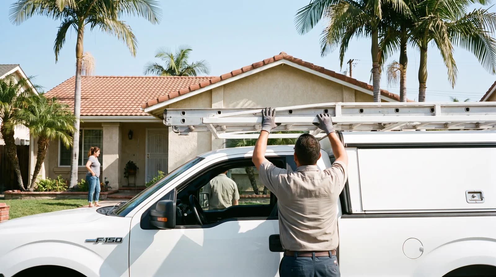 Home services technician at a job in Anaheim